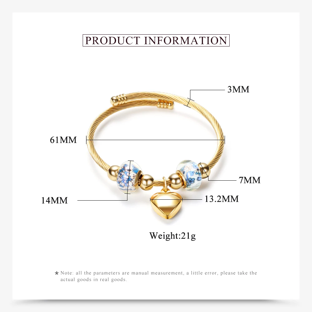 Браслет из нержавеющей стали 316L с изображением сердца|wire bracelets bangles|bracelet bangle for