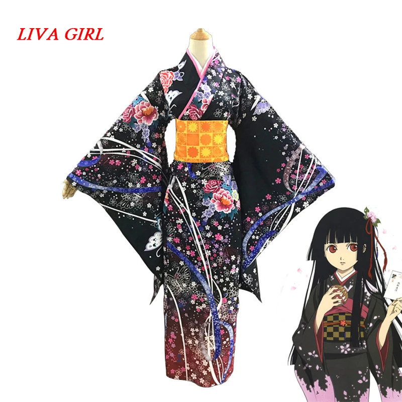 Кимоно Liva girl из японского аниме Enma Ai юката горничная наряд Униформа костюмы для