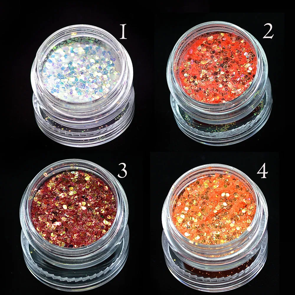 1 коробка Блестящий лак для ногтей блестки Советы УФ гель украшение красочный