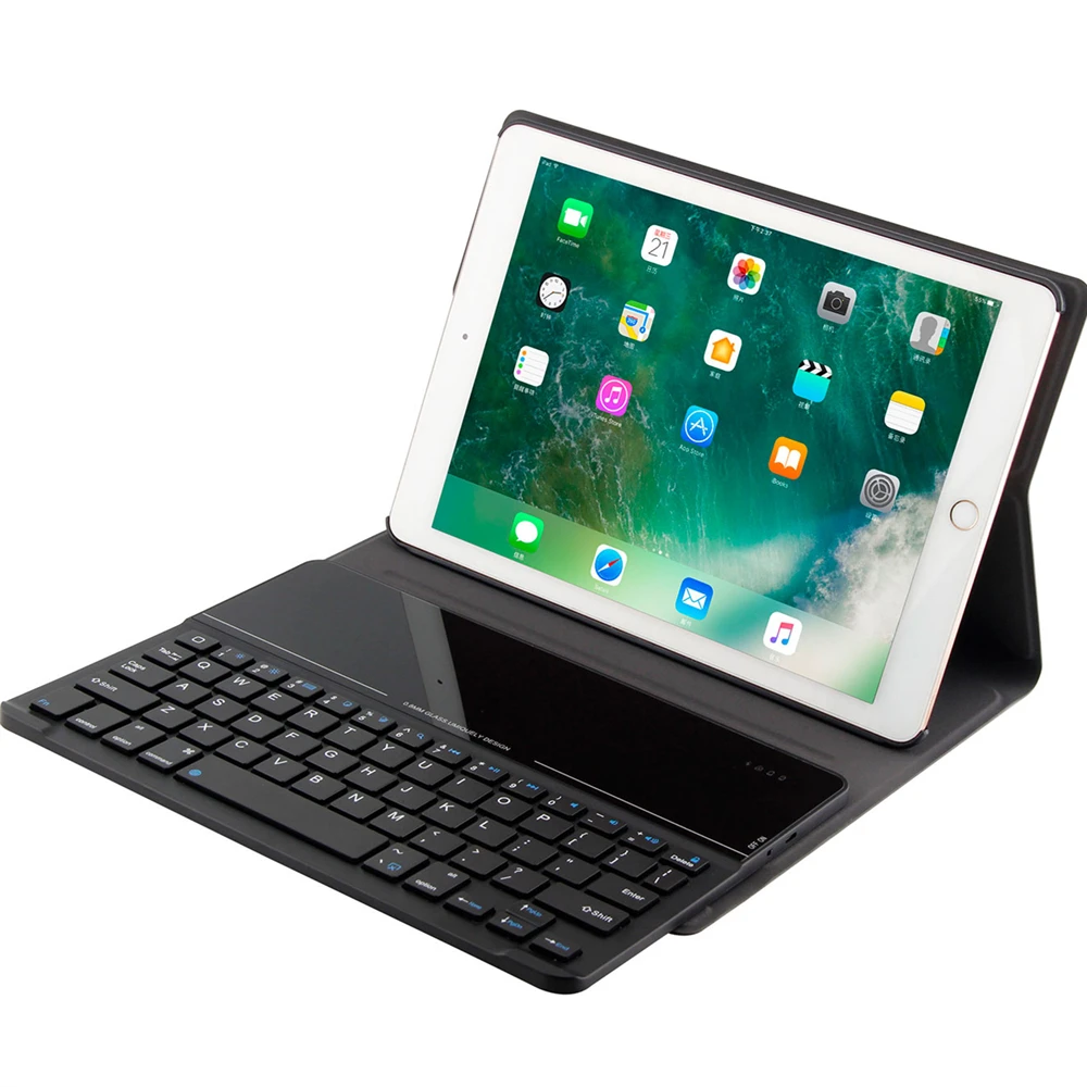 Kemile для ipad 9 7 Ультра Тонкий Стеклянный чехол клавиатуры Bluetooth 3 0 Для iPad air 2 Чехол W