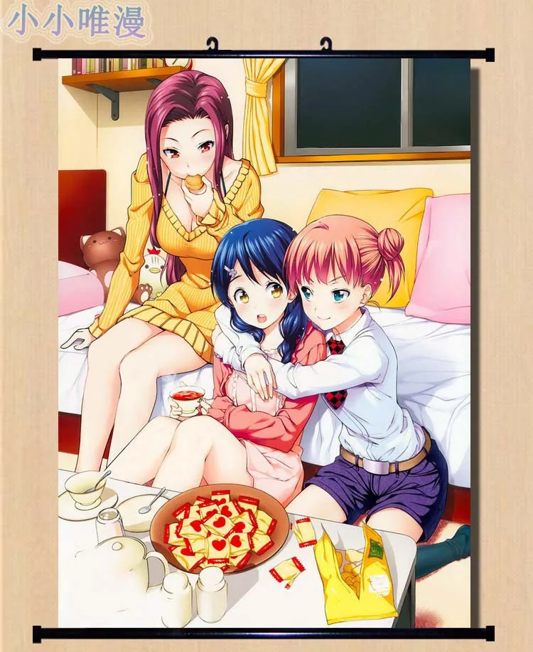 Японское аниме Shokugeki no Soma Megumi Tadokoro & Rei Kawashima домашний декор настенные прокрутки