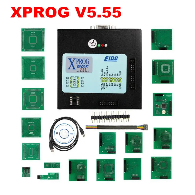 V5.55 Профессиональный XPROG V6.12/V5.55/5,60/5,84/V5.86 XPROG-M 6,12 ECU Программатор металлический ящик X-PROG обновление EEPROM Программирование инструмент - Цвет: V5.55