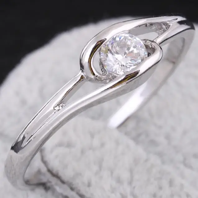 Романтический подарок модное милое женское кольцо белого и золотого цвета с