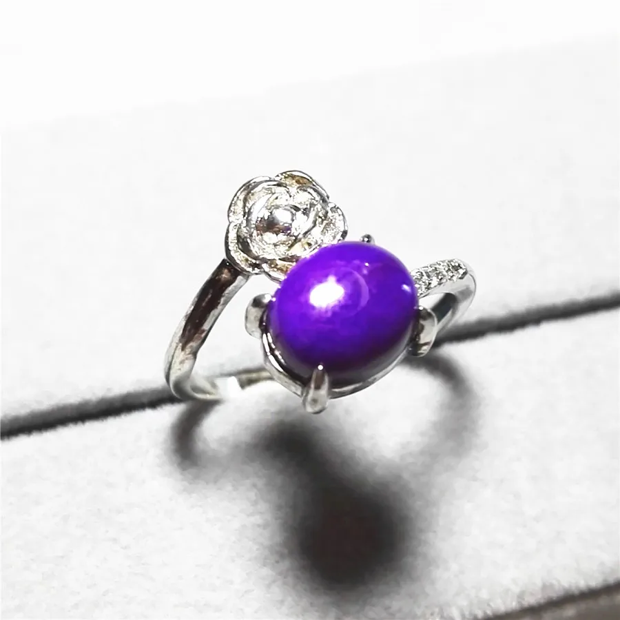 Природный Фиолетовый Sugilite Gemstone 925 стерлингов Серебряные ювелирные изделия