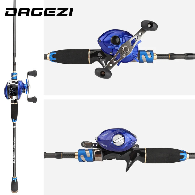 DAGEZI удочка для приманки Combo baitcasing катушка combo 1 8 m/2 4 m литейная Удочка + рыболовные