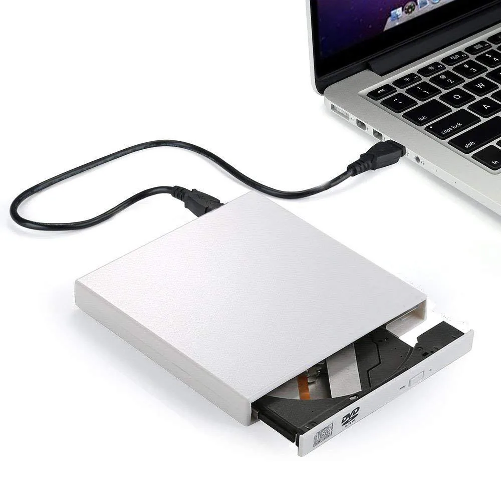 Внешний CD накопитель USB 2 0 DVD ридер с RW приводом горелки для ноутбука ПК