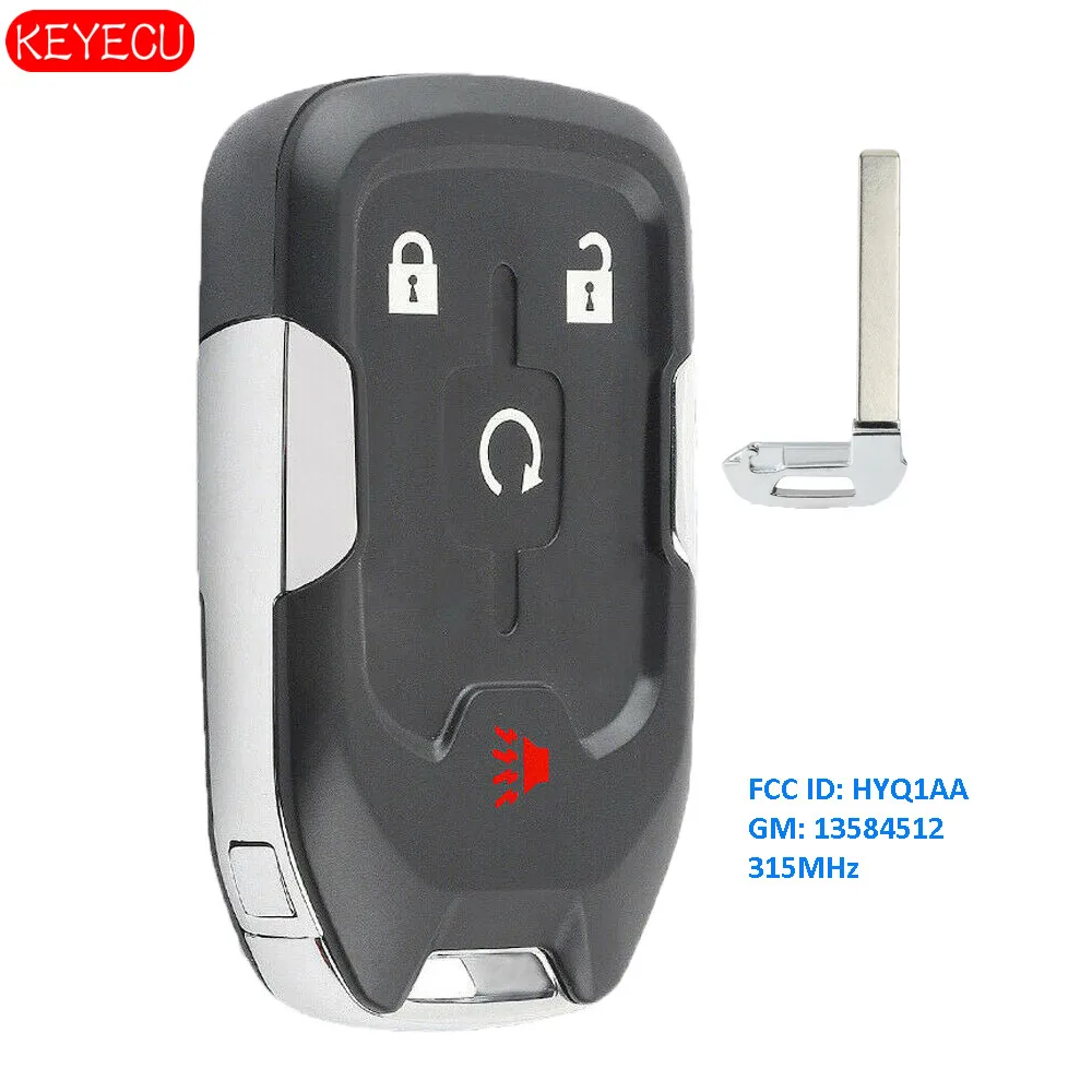 Keyecu умный ключ Замена дистанционного 4B FOB для gms територия ACADIA 315 MHZ FCC: HYQ1AA