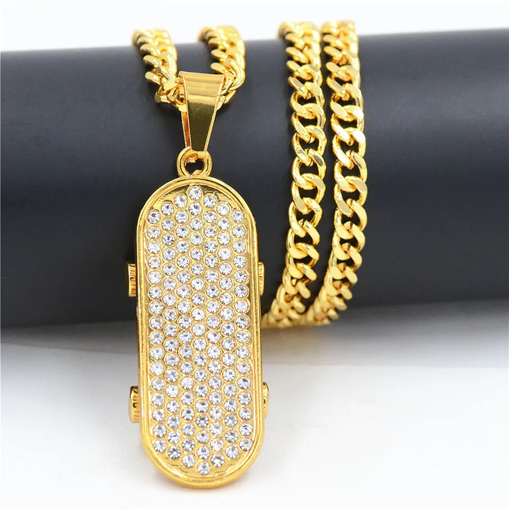 Uodesign новые мужские ювелирные украшения в стиле хип хоп золотого цвета со