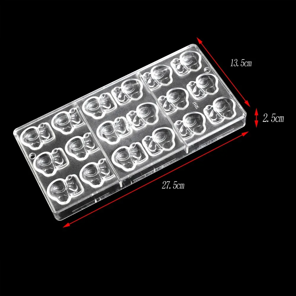 3D форма собаки инструмент для помадки поликарбонат выпечки конфет торта мусса