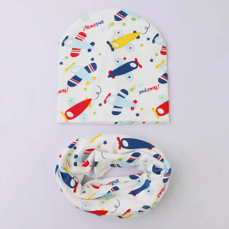 Детская шапка и шарф из хлопка с принтом сердечек|baby hat scarf set|knit beanie babycotton baby |
