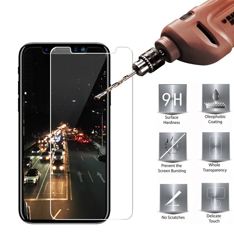 2 шт./лот 9 H закаленное Стекло для IPhone X Экран протектор Защитная Плёнки на