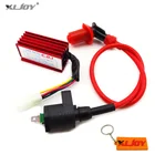 XLJOY Red 5 pin Racing CDI + GY6 Катушка зажигания для Honda Dio Elite SB50 SA50 Spree SYM DD50 Arnada