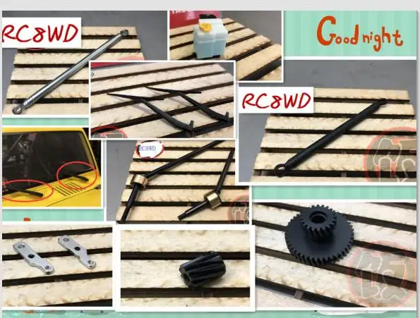 CD15827 1/10 RC WRANGLER гусеничный грузовик Capo jkmax Мотор шестерня/тяга/CVD/DL1 DL2/UL1 бампер