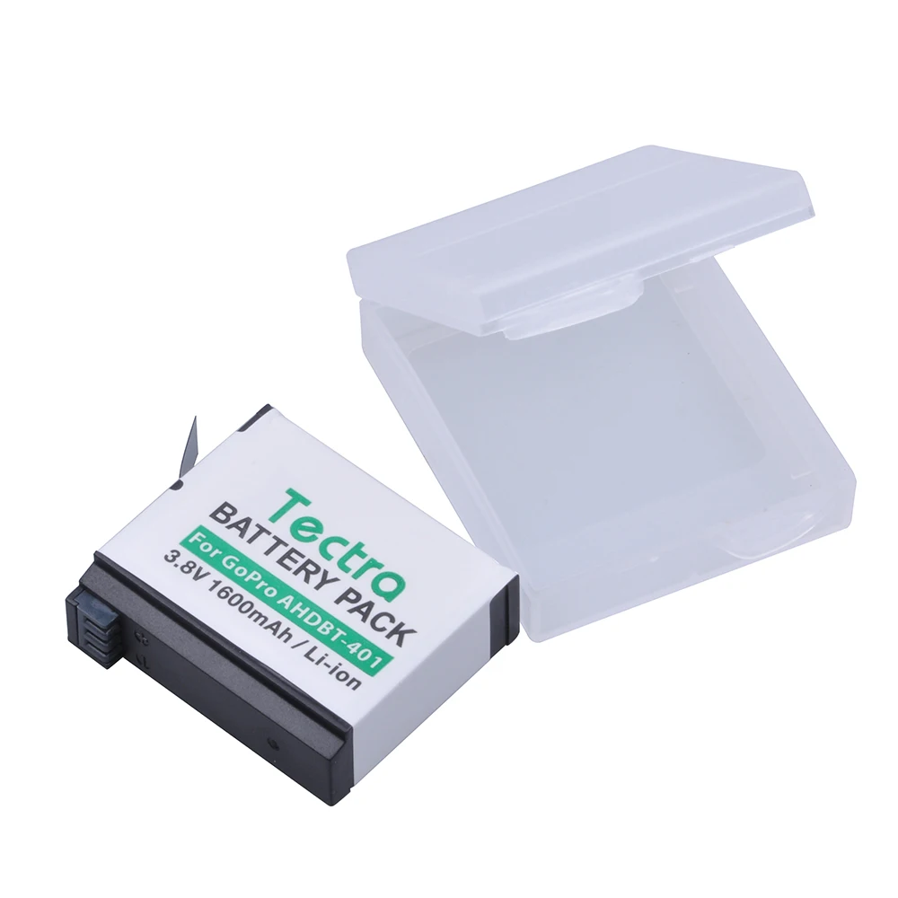 Tectra 3 8 V/1600 mAh AHDBT 401 AHDBT401 литий ионный аккумулятор для экшн камер GoPro HERO4 GoPro4 AHBBP