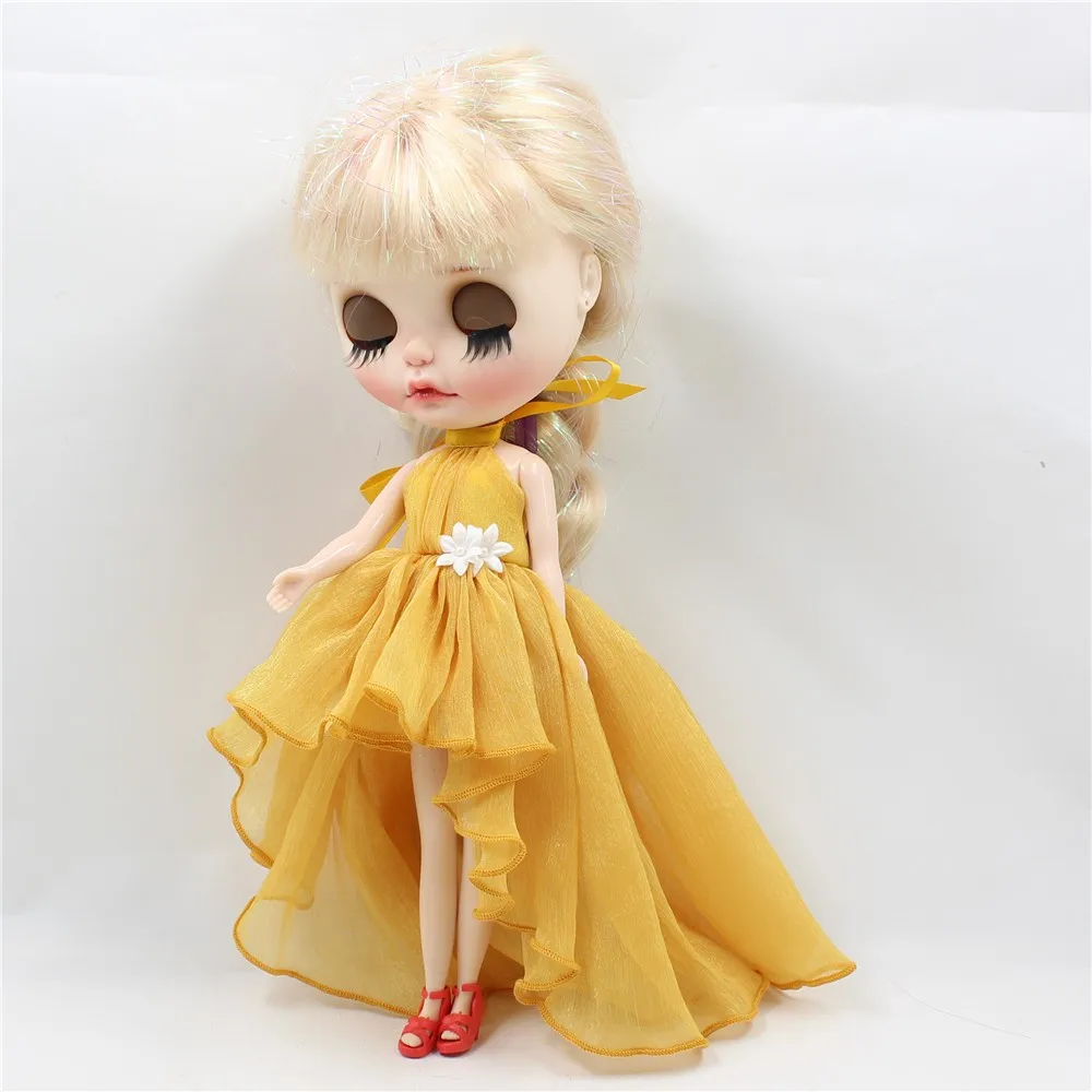 Blyth doll ледяное платье с цветами элегантная одежда