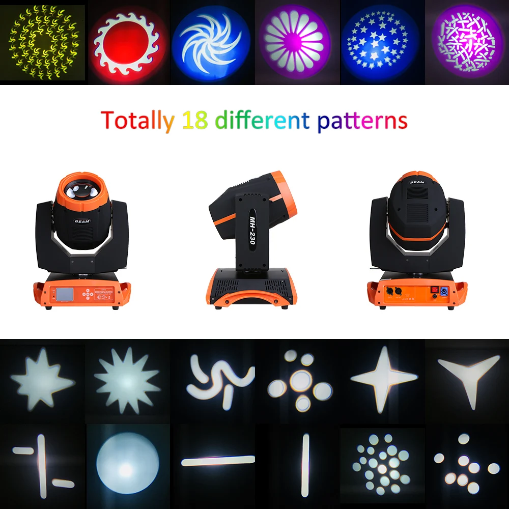 Движущиеся головки DJ Disco 230 Вт RGBW DMX512 сценический светильник сенсорный экран 18