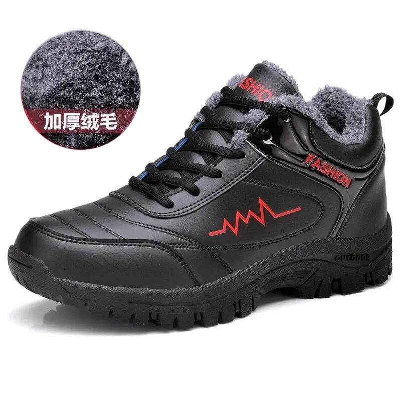 

2020 Rushed Real Botas Masculina Botas Hombre Mens Boots Winter Warm Snow Men Work Shoes Footwear Fashion Rubber Ankle 39-44