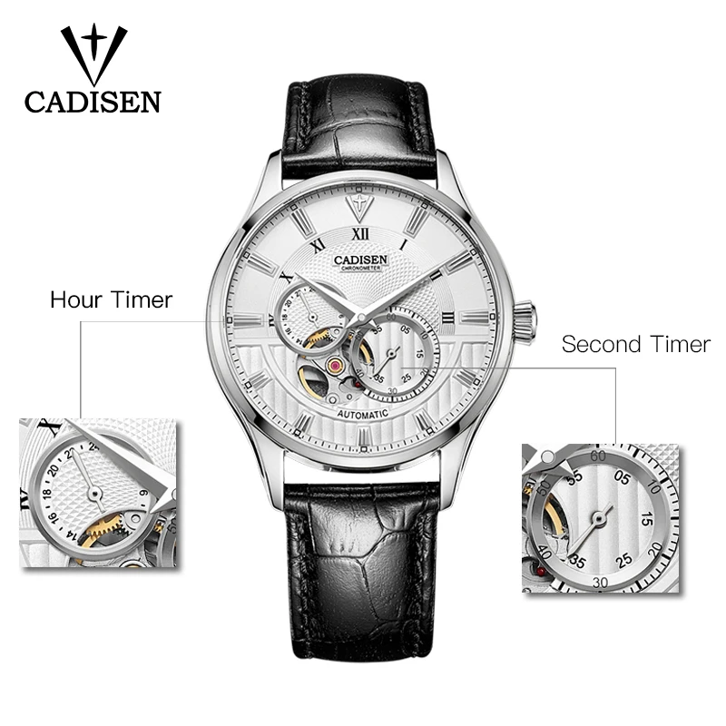 CADISEN топ мужские часы модные роскошные простые бизнес сапфировое стекло