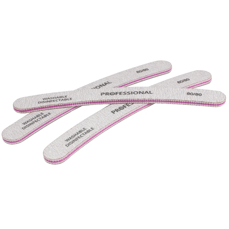 25pcs/lot Professional Nail File Buffer For Manicure UV Gel Polisher 80/80 Grit Grey Files Polishing Art Styling Tools | Красота и