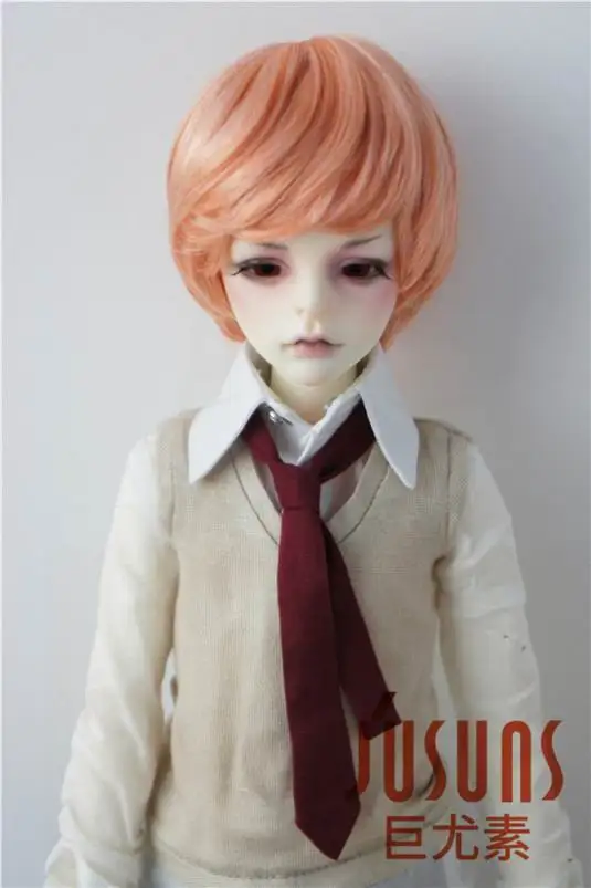 D28053 1/4 MSD BJD парики Enfant мягкий синтетический, мохеровый, для куклы парики 7-8 дюймов кукольные аксессуары - Цвет: orange