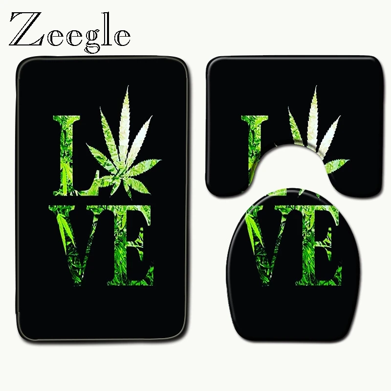 Zeegle 3 шт./компл. микрофибра коврик для ванной комнаты Набор мягкие пьедестал