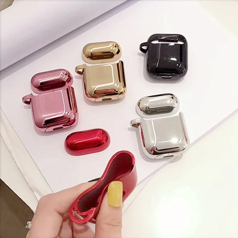 Гальванический мягкий корпус для наушников для airpods чехол Bluetooth Беспроводная Противоударная сумка для зарядки airpod защитный чехол