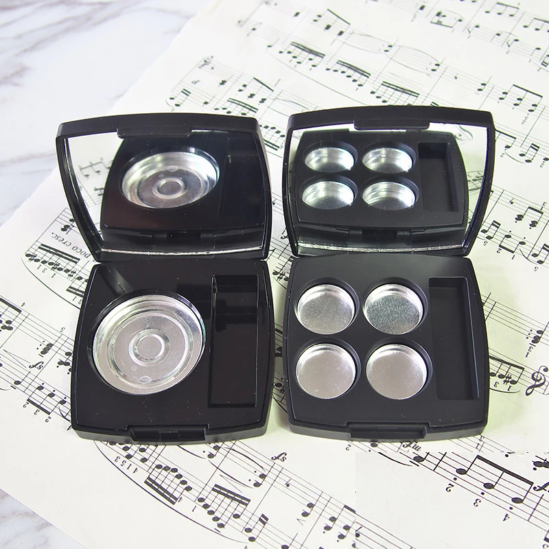 20 шт./лот черная пустая квадратная Одиночная и 4 сетки пудра компактная Румяна