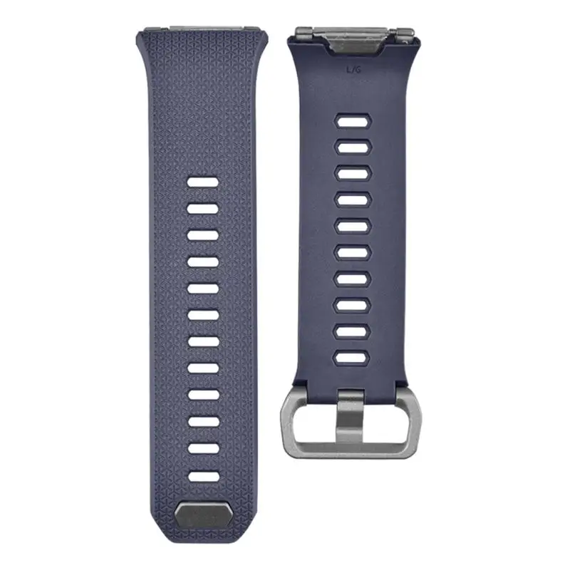 Purple gray Силиконовый ремешок на запястье, спортивный браслет, ремешок на запястье, сменный ремешок для часов для Fitbit, ионная полоса, маленький, большой размер, умные аксессуары - Цвет: Purple gray