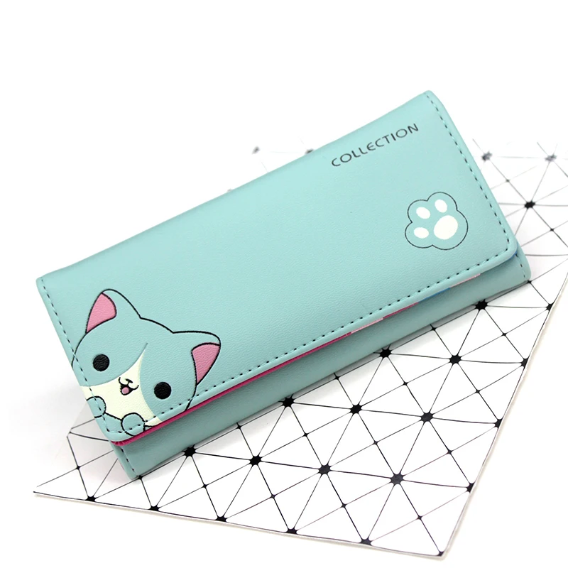 BOTUSI CartonCat Новое поступление, кошелек для женщин, модные кошельки, кошелек на молнии, портмоне, держатель для карт, кожаный женский кошелек, Carteira Femme