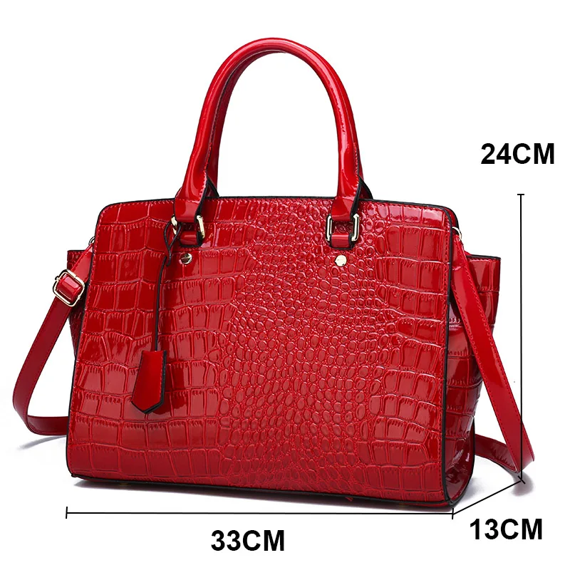 Toposhine Women Handbags Crocodile Pattern Luxury Bags Fashion Lady Shoulder Crossbody Female 2019 Big Tote bags | Багаж и сумки