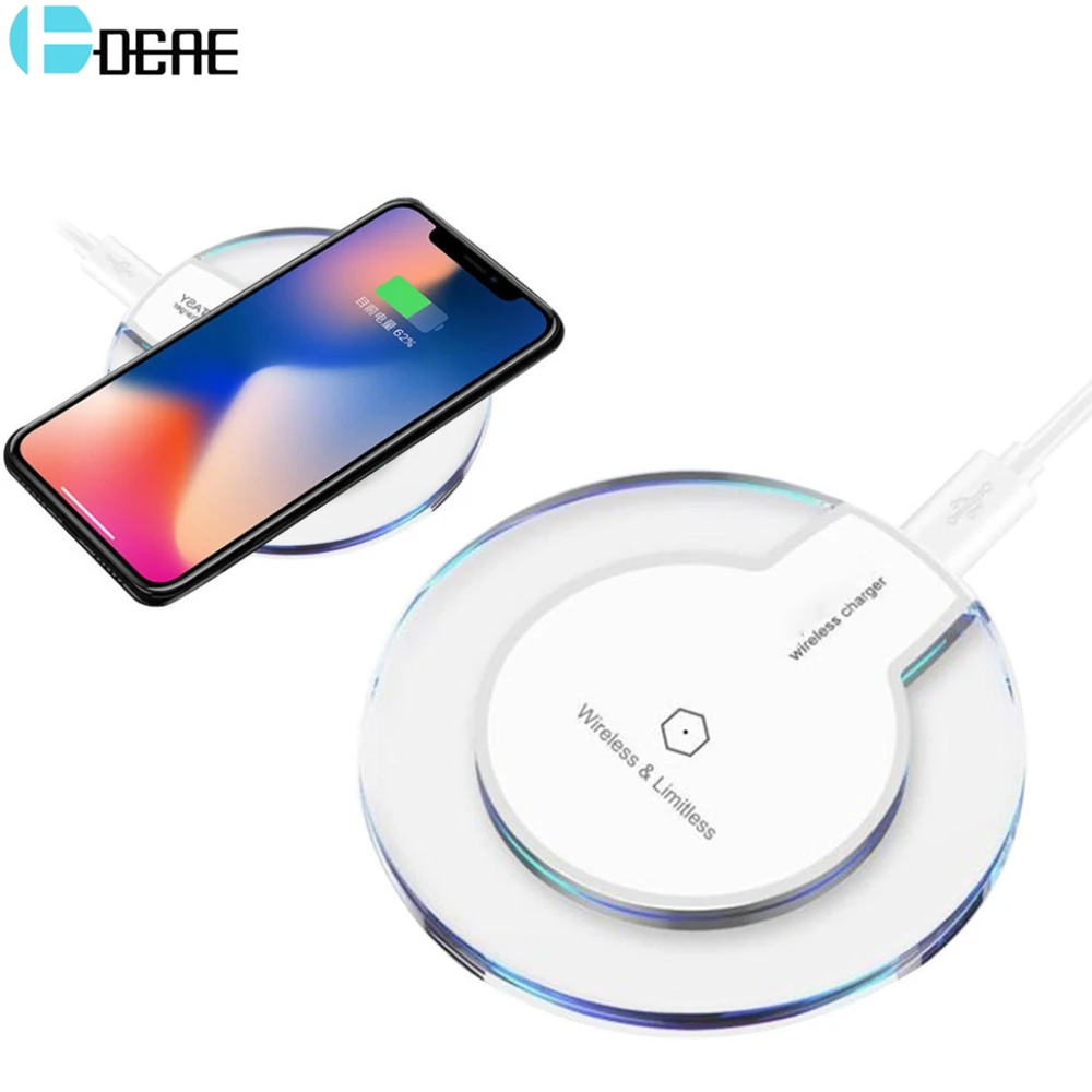 DCAE Qi Беспроводное зарядное устройство для iPhone Xs Max Xr X 8 Plus Samsung S9 S8 S7 быстрая
