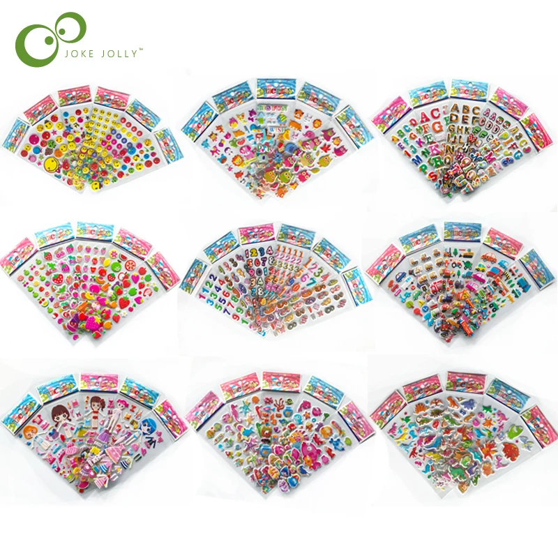 20 листов/партия детские наклейки с героями мультфильмов игрушки пышный узор