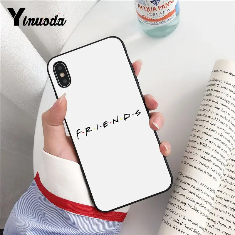 Yinuoda TV Show Friend TPU Мягкий силиконовый черный чехол для телефона iPhone 8 7 6 6S Plus X XS MAX 5 5S SE
