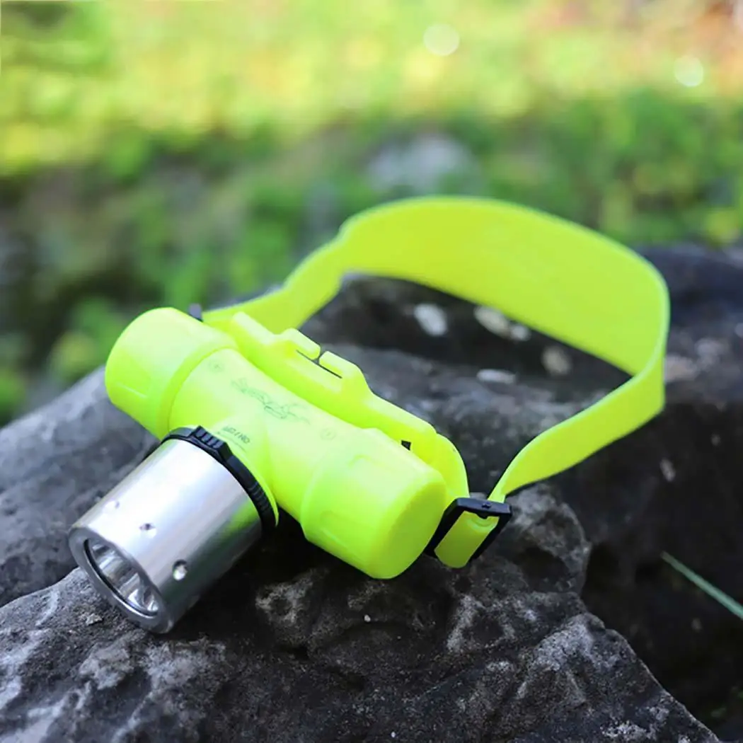 Водонепроницаемый светодиодный налобный фонарь USB Перезаряжаемый для дайвинга