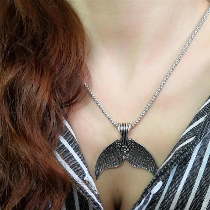 BOAKO Whale Tail Fish Charm Women Necklace Mermaid Love Necklaces Jewelery Kolye Collier collare | Украшения и аксессуары