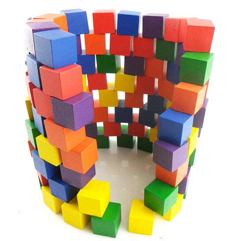 

100pcs 2cm children's color early education building blocks creative parent-child children enlightenment learning toy blocks