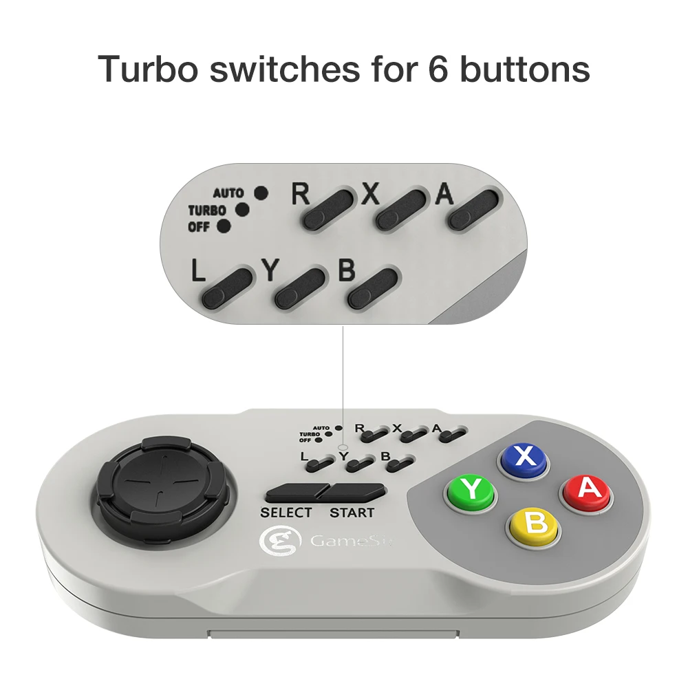 GameSir W60N107 контроллер для nintendo SNES классический беспроводной турбо геймпад