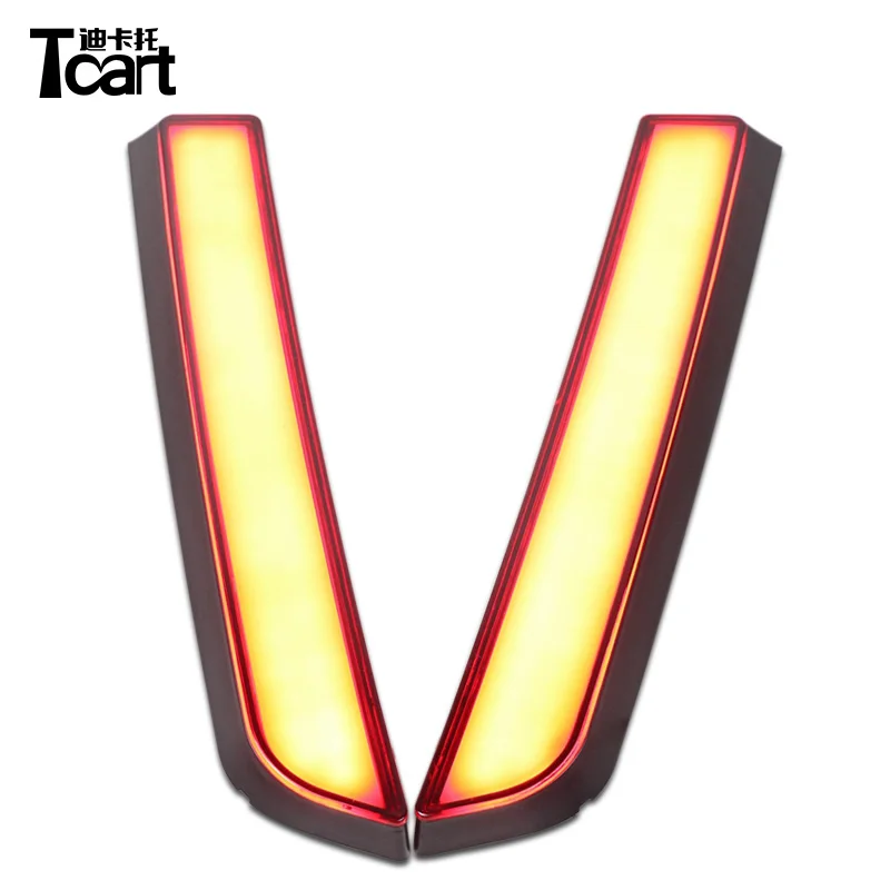 Tcart 2 шт. светодиодный DRL задний бампер светильник противотуманная фара тормозной