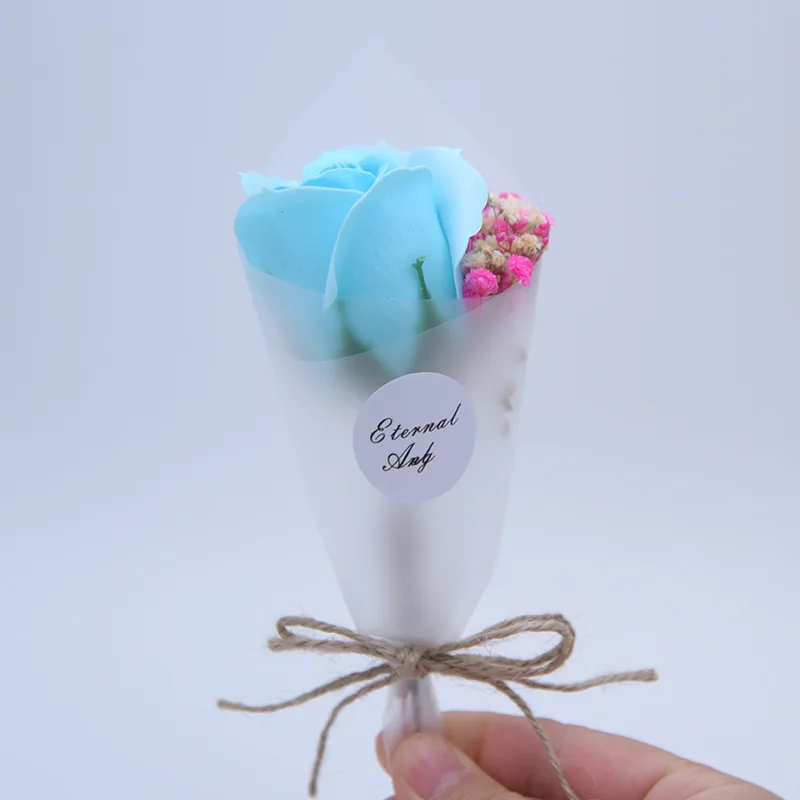 MOLANS One Rose стимуляция цветок для подарка/свадебные аксессуары Простой красивый искусственный цветок с ручной тканой лентой Декор