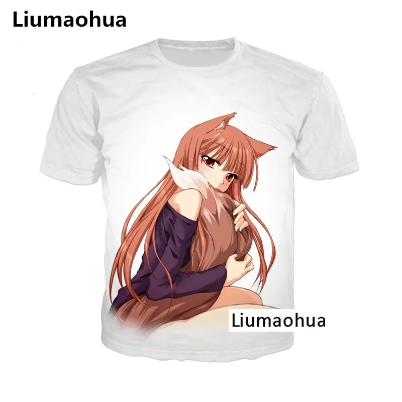Liumaohua ultima estate t shirt da uomo e Да Донна футболка аниме ragaza carina 3D stampa повседневные