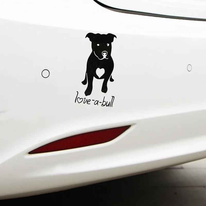 1 шт. автомобильные наклейки Love A Bull Pitbull наклейка водонепроницаемая
