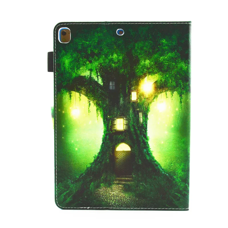 Wekays для нового Ipad 9 7 2018 кожаный чехол с мультяшным деревом Coque Apple дюймов 2017 A1822 A1823