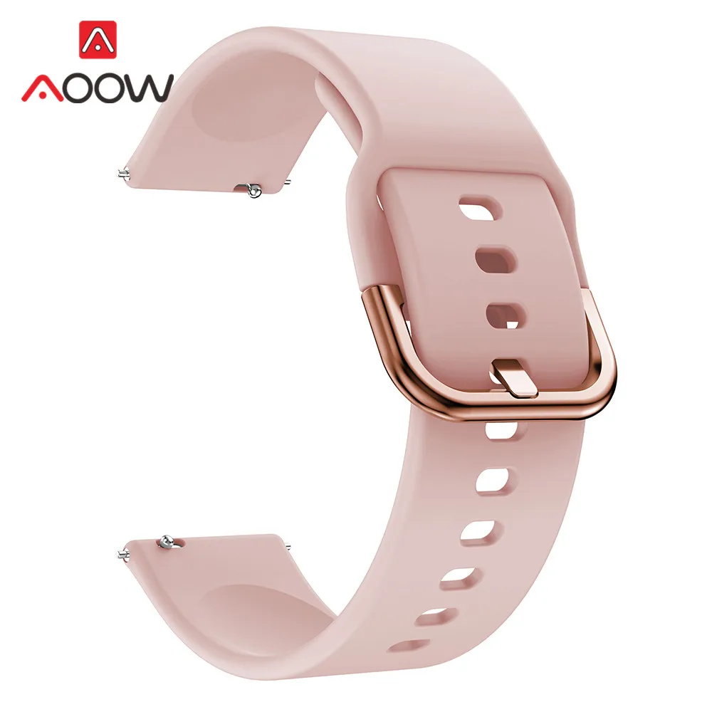 20 мм силиконовый ремешок для часов для samsung Galaxy Watch Active 42 мм Garmin Huami Amazfit bip huawei сменный Браслет