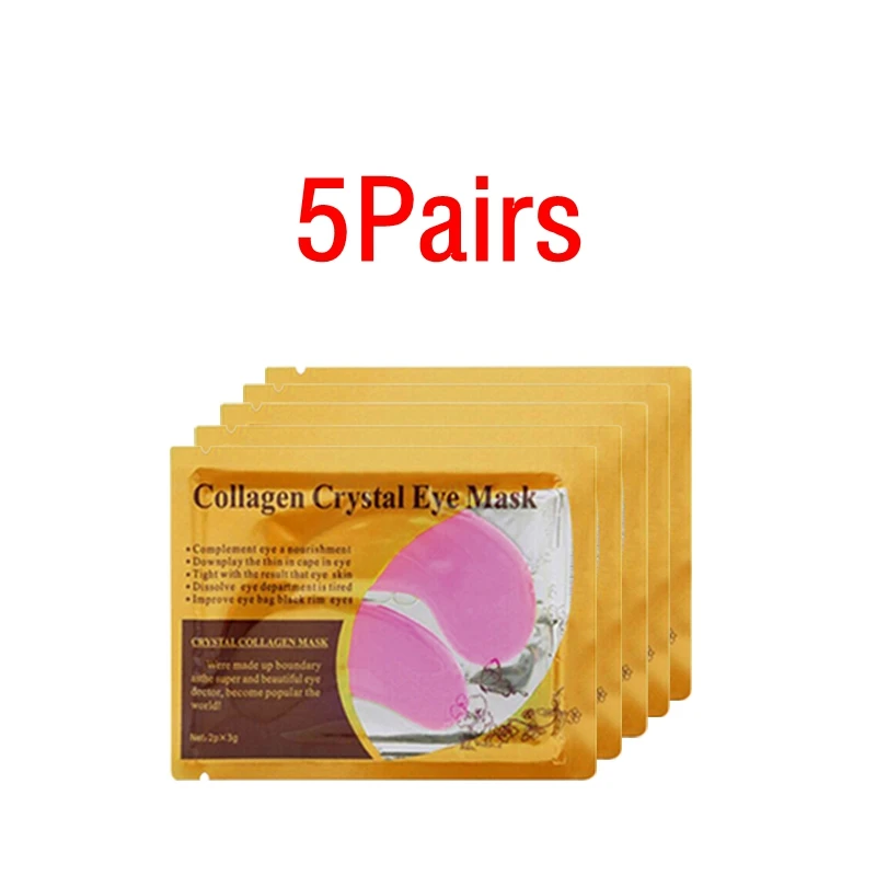 5pairs style4 10 шт. = 5 пар золотистой кристаллической коллагеновой маски для глаз патчи для ухода за глазами темные круги для удаления старения морщин уход за кожей - Цвет: 5pairs style4