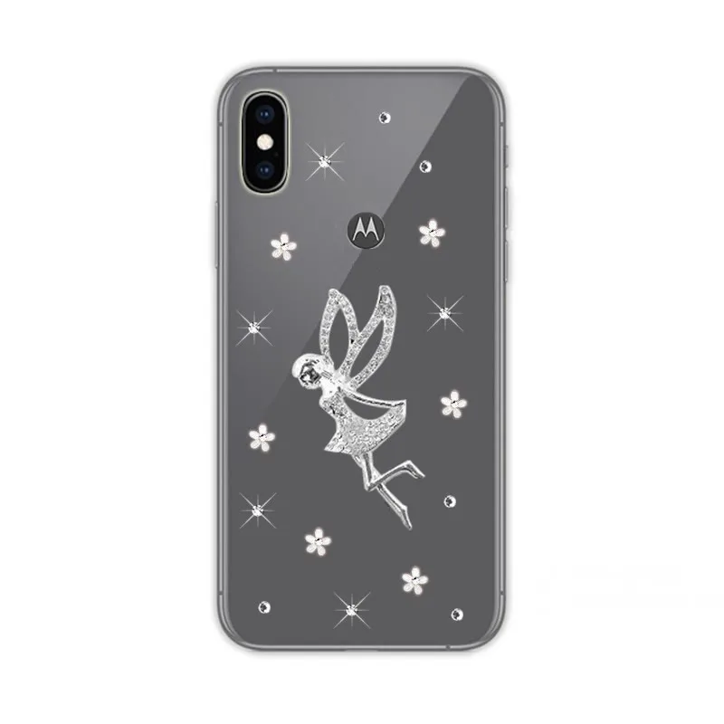 Чехол с кристаллами для Motorola One Action Vision Moto G8 Power lite G7 Plus G6 E6s E5 Play|Бамперы| |
