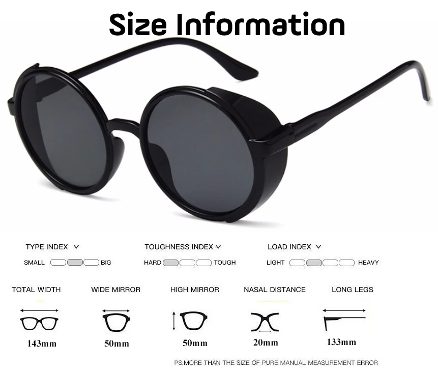 2019 классические круглые солнцезащитные очки в стиле стимпанк для мужчин и женщин