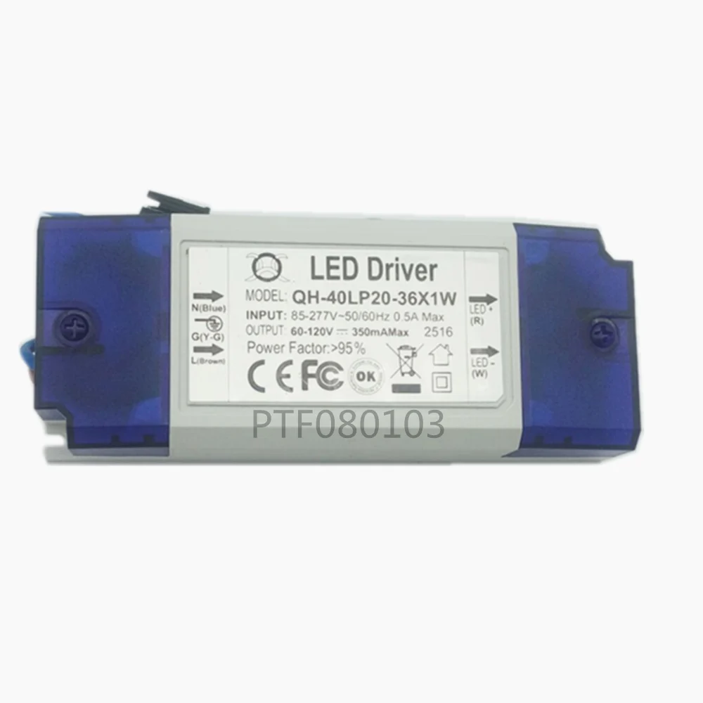 5pcs LED 1pcs 20W 30W 40W Driver 20-36x1W 350mA DC60-120V High Power Powr Supply For Floodlight | Лампы и освещение