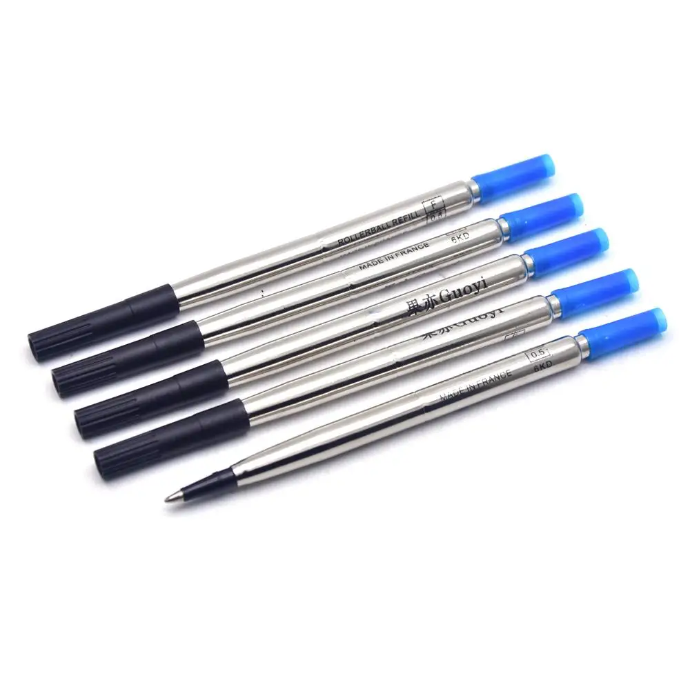 5 Pcs Blue refills Guoyi Q005 гелевая ручка, заправка 5 шт./лот, канцелярские принадлежности для школы, длина письма 1000 м, деловая ручка, аксессуары для письма - Цвет графита: 5 Pcs Blue refills