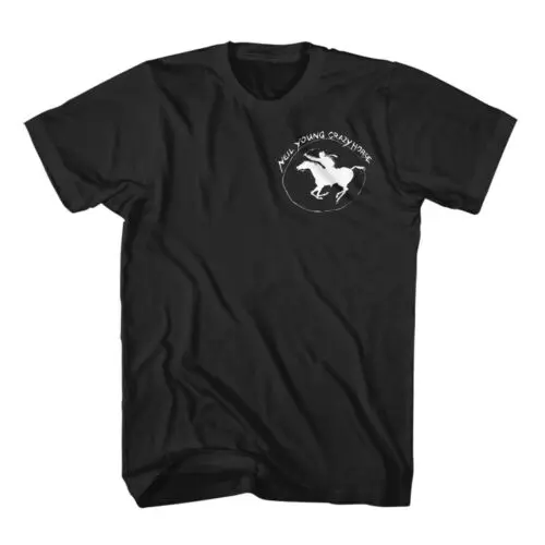 Neil Young Crazy Horse Классическая винтажная черная футболка Размер S-3XL2019 Красивые