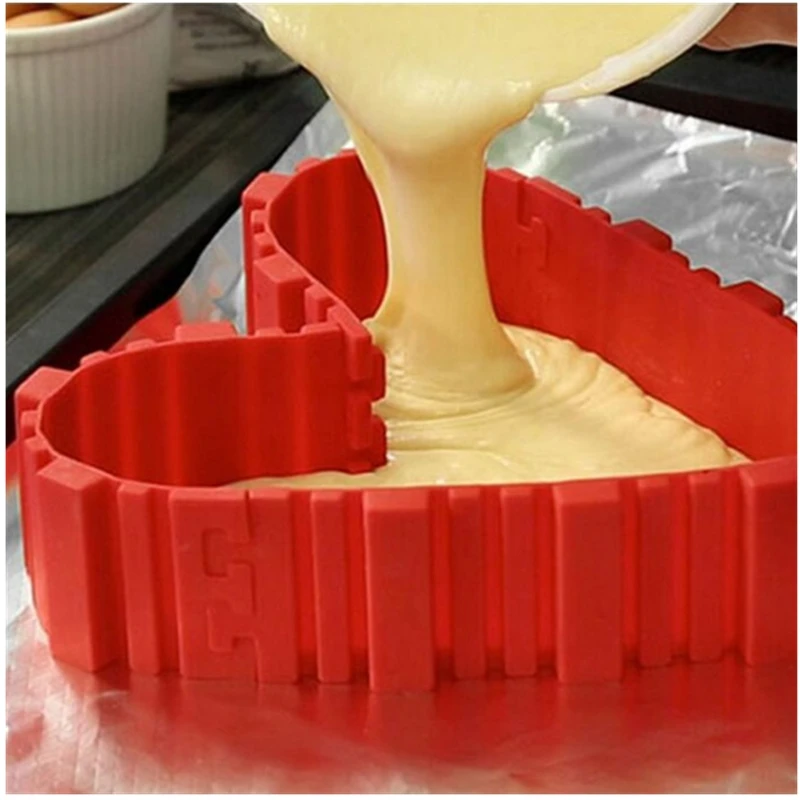 4PCS/SET Silicone cake mold DIY Combination Bake Cake Mould Mold Random Mosaic Shape baking tools Baking|Формы для тортов| |
